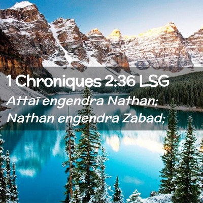 Picture 02 - 1 Chroniques 2:36 LSG - Attaï engendra Nathan; Nathan engendra - Bible Verse Picture
