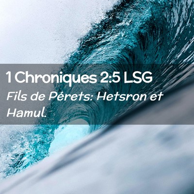 Picture 02 - 1 Chroniques 2:5 LSG - Fils de Pérets: Hetsron et - Bible Verse Picture