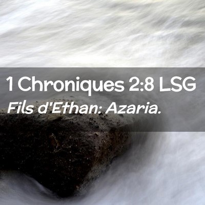 Picture 02 - 1 Chroniques 2:8 LSG - Fils d'Ethan: - Bible Verse Picture