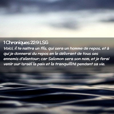 Picture 02 - 1 Chroniques 22:9 LSG - Voici, il te naîtra un fils, qui sera un homme - Bible Verse Picture
