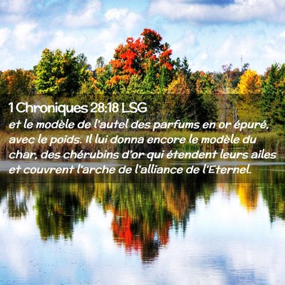 Picture 02 - 1 Chroniques 28:18 LSG - et le modèle de l'autel des parfums en or - Bible Verse Picture