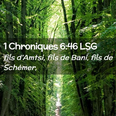 Picture 02 - 1 Chroniques 6:46 LSG - fils d'Amtsi, fils de Bani, fils de - Bible Verse Picture