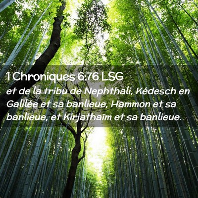 Picture 02 - 1 Chroniques 6:76 LSG - et de la tribu de Nephthali, Kédesch en Galilée - Bible Verse Picture