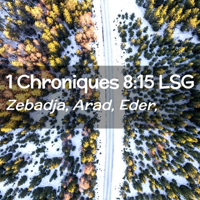 Picture 02 - 1 Chroniques 8:15 LSG - Zebadja, Arad, - Bible Verse Picture