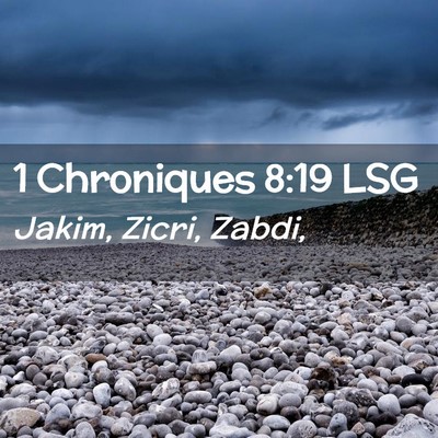 Picture 02 - 1 Chroniques 8:19 LSG - Jakim, Zicri, - Bible Verse Picture