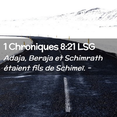 Picture 02 - 1 Chroniques 8:21 LSG - Adaja, Beraja et Schimrath étaient fils de - Bible Verse Picture