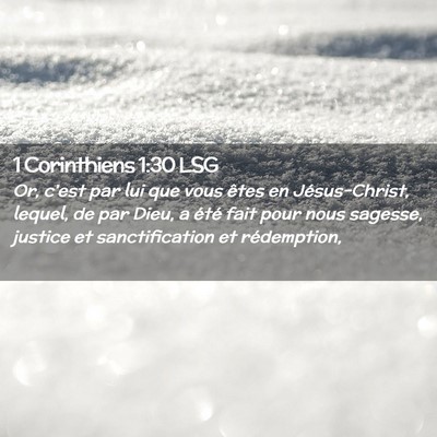 Picture 02 - 1 Corinthiens 1:30 LSG - Or, c'est par lui que vous êtes en - Bible Verse Picture