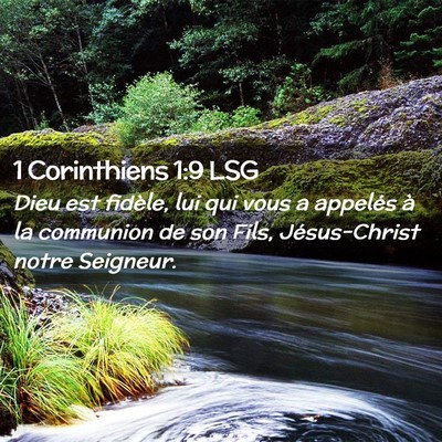Picture 02 - 1 Corinthiens 1:9 LSG - Dieu est fidèle, lui qui vous a appelés à la - Bible Verse Picture