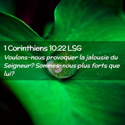Picture 02 - 1 Corinthiens 10:22 LSG - Voulons-nous provoquer la jalousie du Seigneur? - Bible Verse Picture