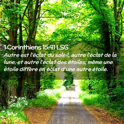 Picture 02 - 1 Corinthiens 15:41 LSG - Autre est l'éclat du soleil, autre l'éclat de - Bible Verse Picture