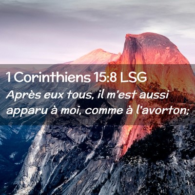 Picture 02 - 1 Corinthiens 15:8 LSG - Après eux tous, il m'est aussi apparu à moi, - Bible Verse Picture