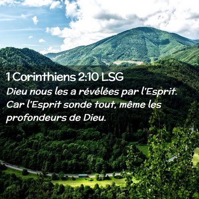 Picture 02 - 1 Corinthiens 2:10 LSG - Dieu nous les a révélées par l'Esprit. Car - Bible Verse Picture