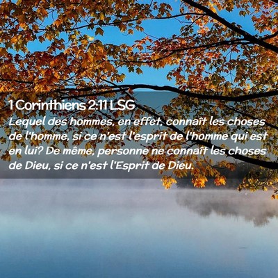 Picture 02 - 1 Corinthiens 2:11 LSG - Lequel des hommes, en effet, connaît les choses - Bible Verse Picture