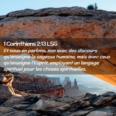 Picture 02 - 1 Corinthiens 2:13 LSG - Et nous en parlons, non avec des discours - Bible Verse Picture