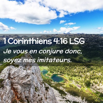 Picture 02 - 1 Corinthiens 4:16 LSG - Je vous en conjure donc, soyez mes - Bible Verse Picture