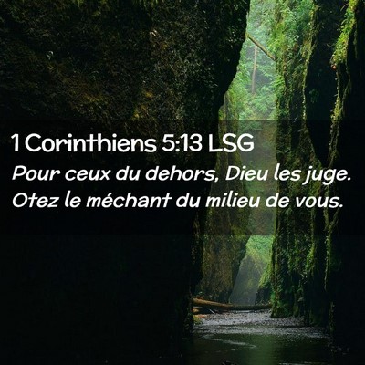 Picture 02 - 1 Corinthiens 5:13 LSG - Pour ceux du dehors, Dieu les juge. Otez le - Bible Verse Picture
