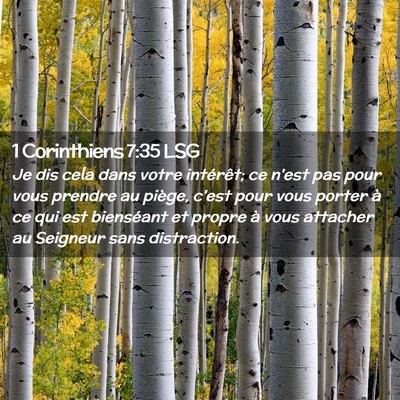 Picture 02 - 1 Corinthiens 7:35 LSG - Je dis cela dans votre intérêt; ce n'est pas - Bible Verse Picture