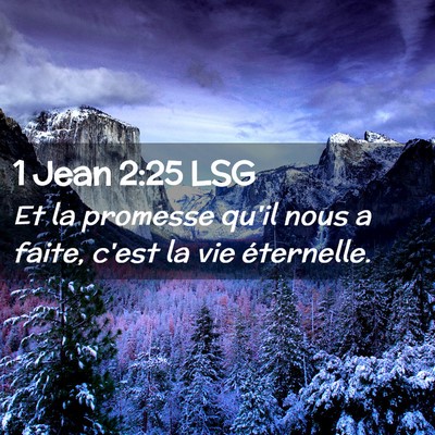 Picture 02 - 1 Jean 2:25 LSG - Et la promesse qu'il nous a faite, c'est la vie - Bible Verse Picture