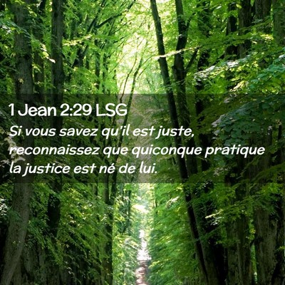 Picture 02 - 1 Jean 2:29 LSG - Si vous savez qu'il est juste, reconnaissez que - Bible Verse Picture