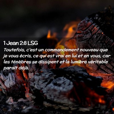 Picture 02 - 1 Jean 2:8 LSG - Toutefois, c'est un commandement nouveau que je - Bible Verse Picture