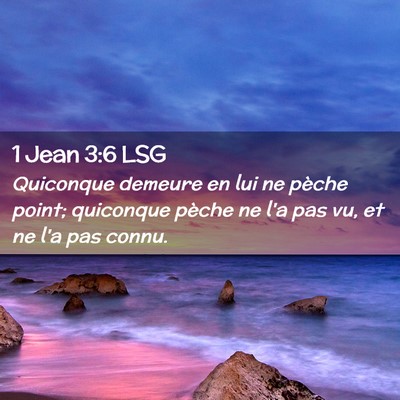 Picture 02 - 1 Jean 3:6 LSG - Quiconque demeure en lui ne pèche point; - Bible Verse Picture