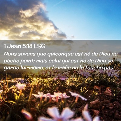 Picture 02 - 1 Jean 5:18 LSG - Nous savons que quiconque est né de Dieu ne - Bible Verse Picture