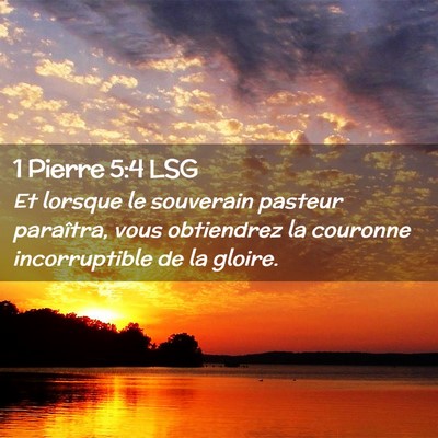 Picture 02 - 1 Pierre 5:4 LSG - Et lorsque le souverain pasteur paraîtra, vous - Bible Verse Picture