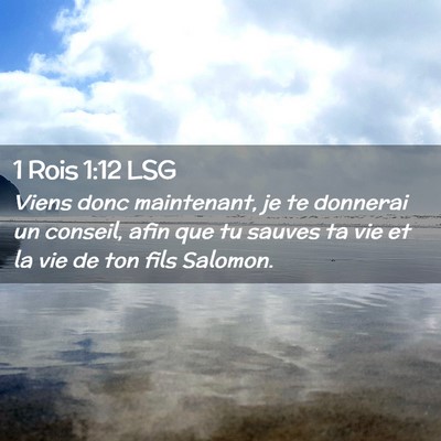 Picture 02 - 1 Rois 1:12 LSG - Viens donc maintenant, je te donnerai un conseil, - Bible Verse Picture