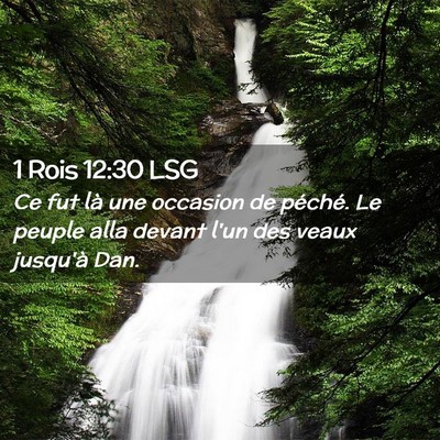 Picture 02 - 1 Rois 12:30 LSG - Ce fut là une occasion de péché. Le peuple - Bible Verse Picture