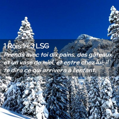 Picture 02 - 1 Rois 14:3 LSG - Prends avec toi dix pains, des gâteaux et un - Bible Verse Picture