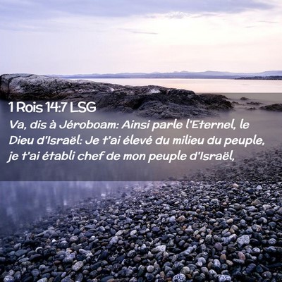 Picture 02 - 1 Rois 14:7 LSG - Va, dis à Jéroboam: Ainsi parle l'Eternel, le - Bible Verse Picture