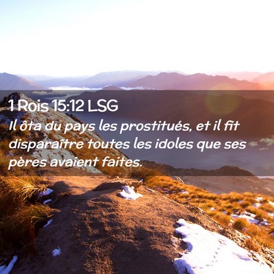 Picture 02 - 1 Rois 15:12 LSG - Il ôta du pays les prostitués, et il fit - Bible Verse Picture