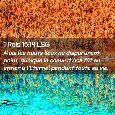 Picture 02 - 1 Rois 15:14 LSG - Mais les hauts lieux ne disparurent point, - Bible Verse Picture