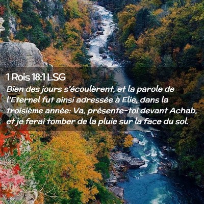 Picture 02 - 1 Rois 18:1 LSG - Bien des jours s'écoulèrent, et la parole de - Bible Verse Picture
