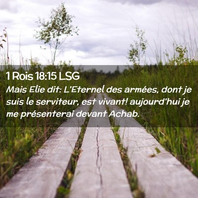 Picture 02 - 1 Rois 18:15 LSG - Mais Elie dit: L'Eternel des armées, dont je - Bible Verse Picture