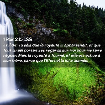 Picture 02 - 1 Rois 2:15 LSG - Et il dit: Tu sais que la royauté m'appartenait, - Bible Verse Picture