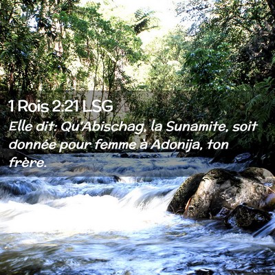 Picture 02 - 1 Rois 2:21 LSG - Elle dit: Qu'Abischag, la Sunamite, soit donnée - Bible Verse Picture