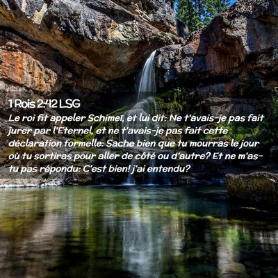 Picture 02 - 1 Rois 2:42 LSG - Le roi fit appeler Schimeï, et lui dit: Ne - Bible Verse Picture