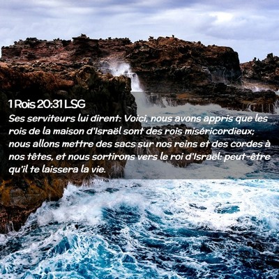 Picture 02 - 1 Rois 20:31 LSG - Ses serviteurs lui dirent: Voici, nous avons - Bible Verse Picture