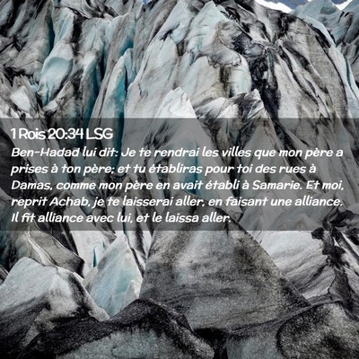 Picture 02 - 1 Rois 20:34 LSG - Ben-Hadad lui dit: Je te rendrai les villes que - Bible Verse Picture