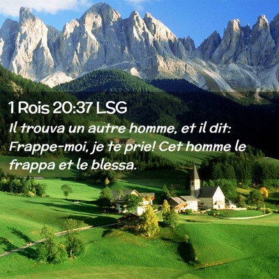 Picture 02 - 1 Rois 20:37 LSG - Il trouva un autre homme, et il dit: Frappe-moi, - Bible Verse Picture