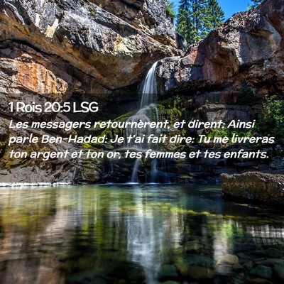 Picture 02 - 1 Rois 20:5 LSG - Les messagers retournèrent, et dirent: Ainsi - Bible Verse Picture