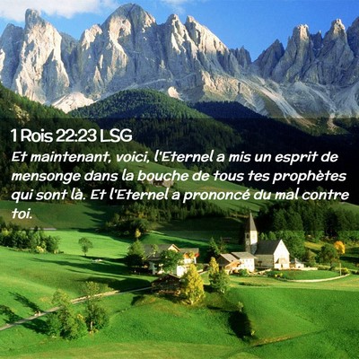 Picture 02 - 1 Rois 22:23 LSG - Et maintenant, voici, l'Eternel a mis un esprit - Bible Verse Picture