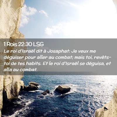 Picture 02 - 1 Rois 22:30 LSG - Le roi d'Israël dit à Josaphat: Je veux me - Bible Verse Picture