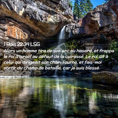 Picture 02 - 1 Rois 22:34 LSG - Alors un homme tira de son arc au hasard, et - Bible Verse Picture