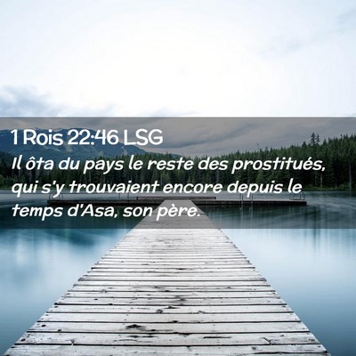 Picture 02 - 1 Rois 22:46 LSG - Il ôta du pays le reste des prostitués, qui s'y - Bible Verse Picture