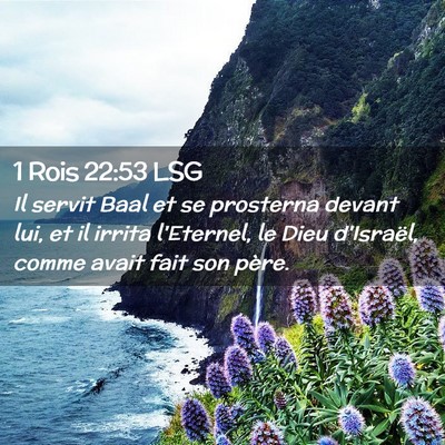 Picture 02 - 1 Rois 22:53 LSG - Il servit Baal et se prosterna devant lui, et il - Bible Verse Picture