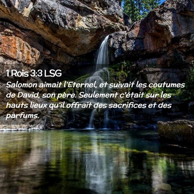 Picture 02 - 1 Rois 3:3 LSG - Salomon aimait l'Eternel, et suivait les coutumes - Bible Verse Picture