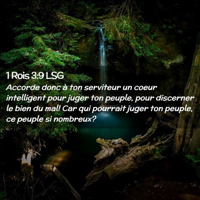 Picture 02 - 1 Rois 3:9 LSG - Accorde donc à ton serviteur un coeur - Bible Verse Picture