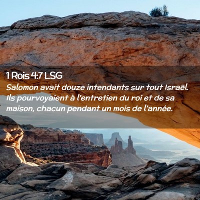 Picture 02 - 1 Rois 4:7 LSG - Salomon avait douze intendants sur tout Israël. - Bible Verse Picture